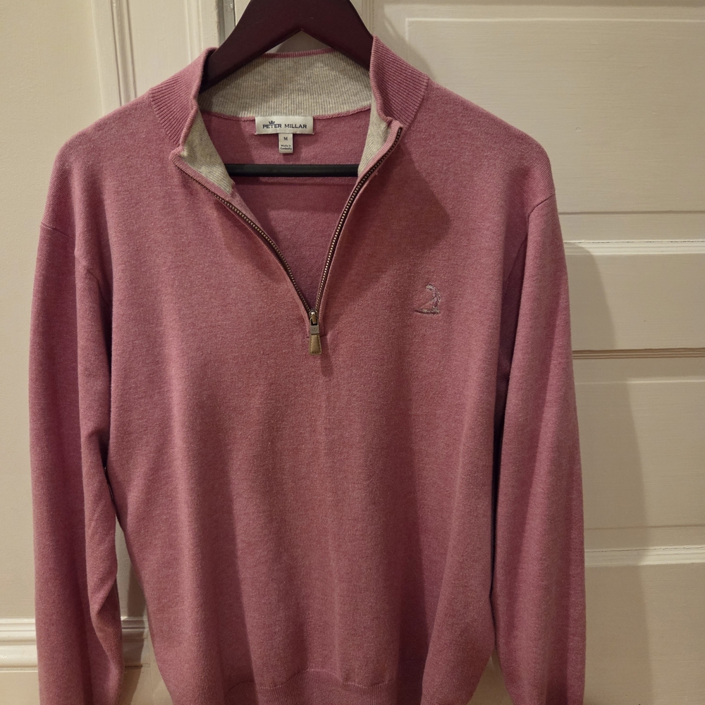 Peter Millar Pinehurst Rose Pima Cotton Blend Sweater Size Medium